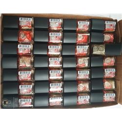 FLAT OF 28 GOLD COLOURED NAIL POLISH