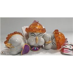 LOT OF 3 NEW COLLECTIBLE DISNEY ORNAMENTS