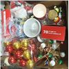 Image 1 : BOX WITH TREE BULBS, DESK CHRISTMAS TREE,