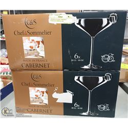 2 BOXES OF NEW CABERNET COCKTAIL/WINEGLASS