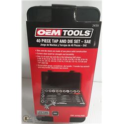 NEW OEMTOOLS 40 PC TAP & DIE SET - SAE