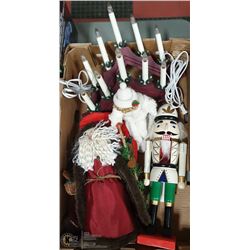 FLAT OF CHRISTMAS ITEMS:  PORCELAIN GIRL