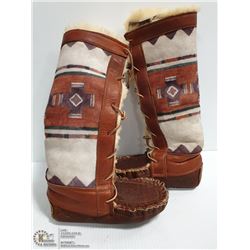 CROW HIGH TOP POLYCHROME MINERAL DYE MOCCASINS