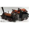 Image 2 : VINTAGE METAL TRAIN & WOODEN CAR DECORATION