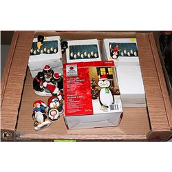 LARGE LOT OF CHRISTMAS PENGUIN DECOR