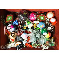 LARGE RED BOX (18"L X 14"W X 10"H) FULL OF