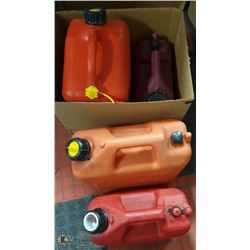 4 GASOLINE CANISTERS