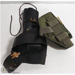LOT OF 2 HOLSTERS, 1 OLD 1 NEW