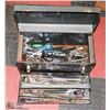 Image 1 : METAL TOOL BOX- VINTAGE WITH TOOLS