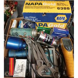 LOT OF ASSORTED WRENCHES, SUPPLIES & ETC.