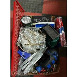 LOT OF ASSORTED METERS, GLASSES, HARDWARE & ETC.