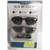 Image 1 : NEW SEALED 2 PACK SUNGLASS READERS W/CASE +1.50