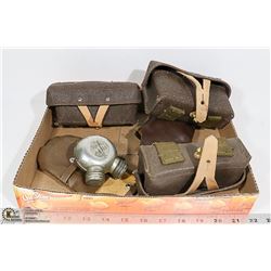 BOX WITH SOVIET MILITARY GUN MAGAZINE HOLDERS