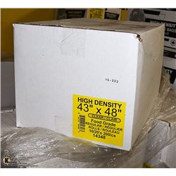 CASE OF 200 43"X48" CLEAR FOOD GRADE GARBAGE BAGS