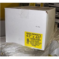 CASE OF 200 43"X48" CLEAR FOOD GRADE GARBAGE BAGS