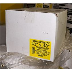 CASE OF 200 43"X48" CLEAR FOOD GRADE GARBAGE BAGS