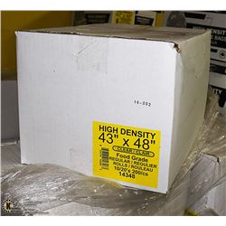 CASE OF 200 43"X48" CLEAR FOOD GRADE GARBAGE BAGS