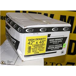 CASE OF 100 42"X48" CLEAR FOOD GRADE GARBAGE BAGS