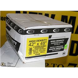 CASE OF 100 42"X48" CLEAR FOOD GRADE GARBAGE BAGS
