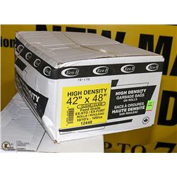 CASE OF 100 42"X48" CLEAR FOOD GRADE GARBAGE BAGS