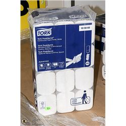 PACKAGE WITH 12 PACKS OF TORK CONTINUOUS TOWEL