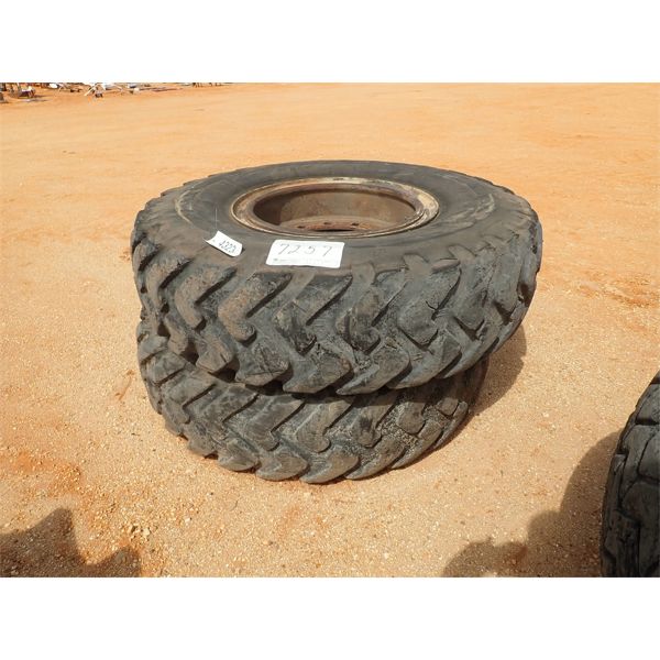 (2) 14.00R24 tires & rims