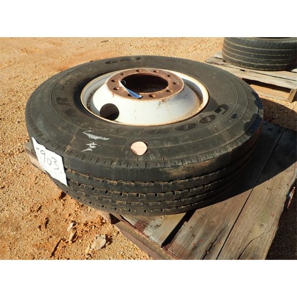(1) 315/80R22 tire / rim