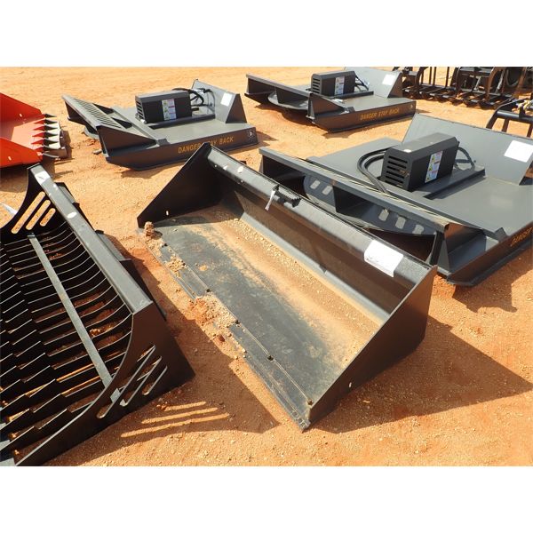 80" low profile bucket w/cutting edge, fits skid steer loader 