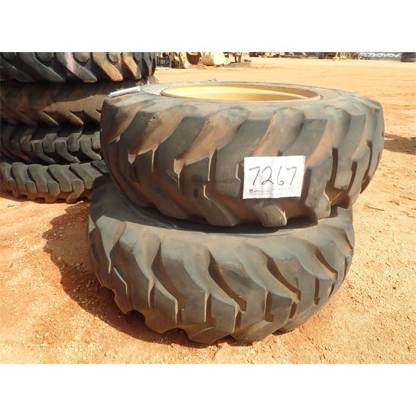 (2) 15.5-25 tires w/rims