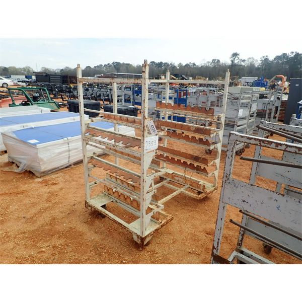 Metal roll around parts cart 