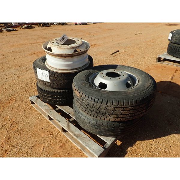 (4) misc size tires w/(1) rim