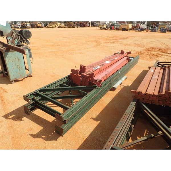 (1) pallet shelving rail w/support post