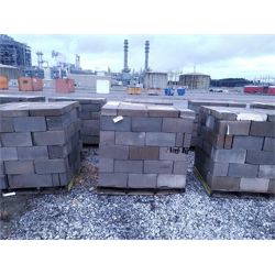 2 pallets of approx. 75 standard core concrete blocks w/ approx. 15 pavers