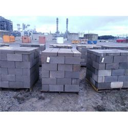 2 pallets of approx. 75 standard core concrete blocks w/ approx. 15 pavers