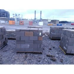 2 pallets of approx. 75 standard core concrete blocks w/ approx. 15 pavers
