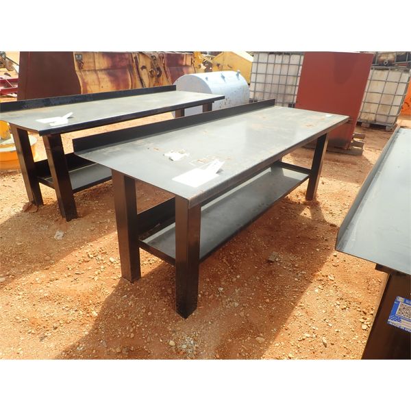 90" x 29" steel workbench/table
