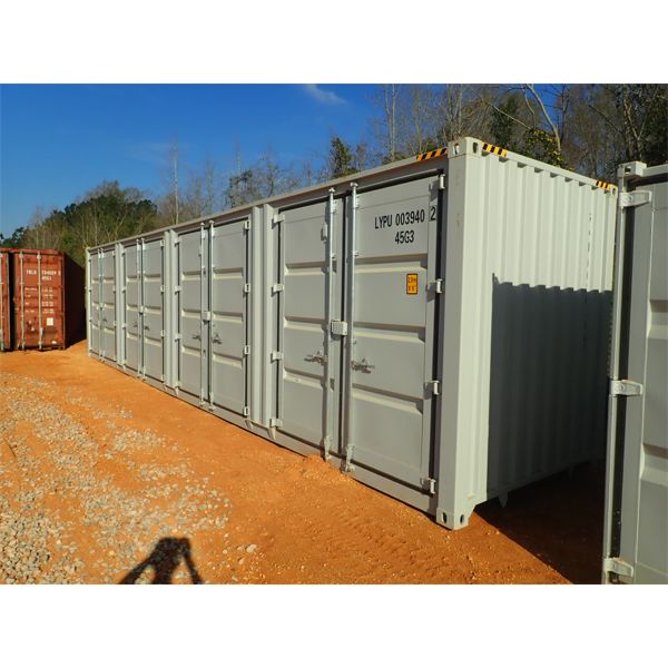 40' steel shipping container w/4 side doors