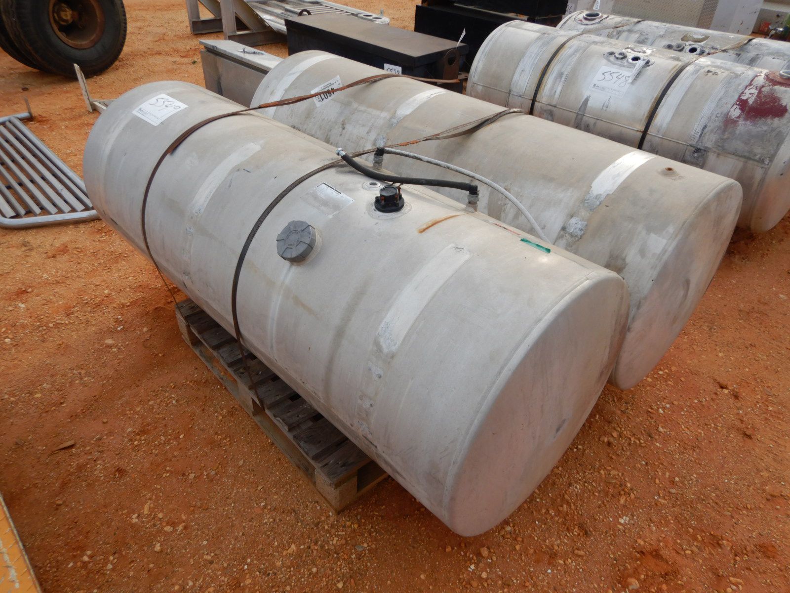 (2) aluminum 150 gallon fuel tanks