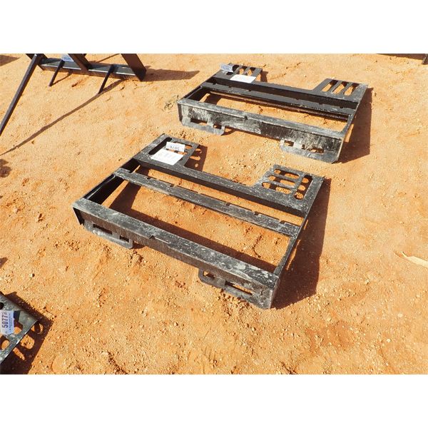 Fork attach plate, fits skid steer loader
