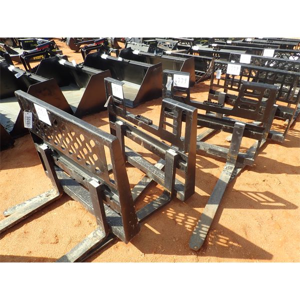 Fork attachment walk thru, fits skid steer loader