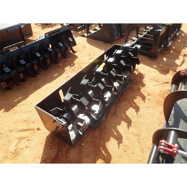 Rotary tiller, fits skid steer loader