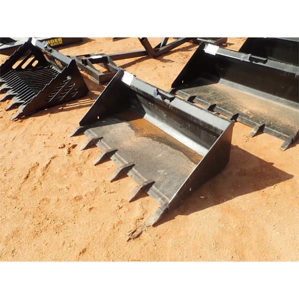 60" low profile bucket w/teeth, fits skid steer loader 