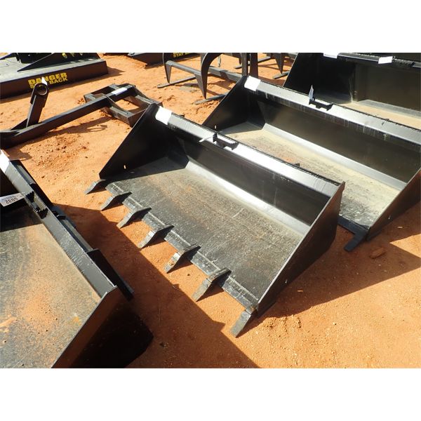 72" low profile bucket w/teeth, fits skid steer loader 