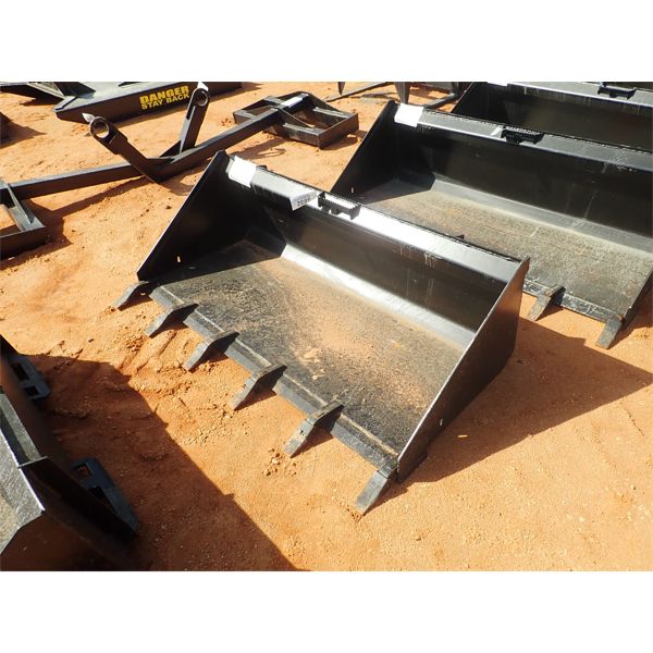 68" low profile bucket w/teeth, fits skid steer loader
