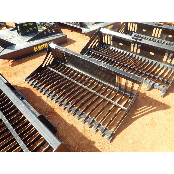 78" rock bucket, fits skid steer loader