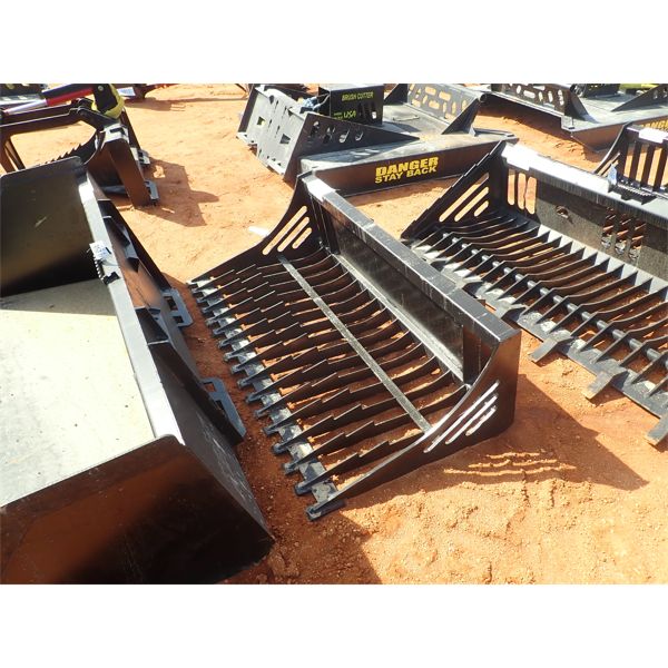 66" rock bucket, fits skid steer loader