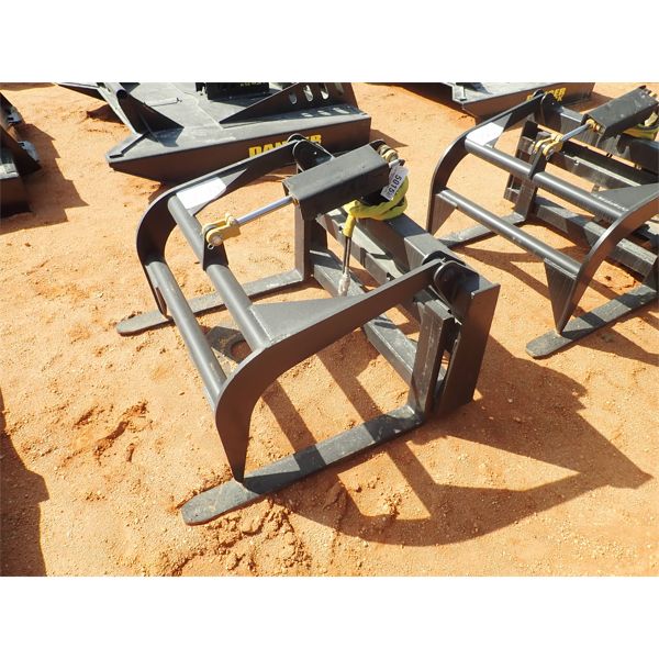 Fork w/grapple, fits skid steer loader