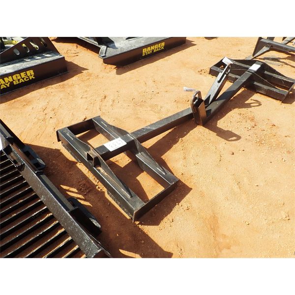 Curved boom lifting pole, fits skid steer loader 
