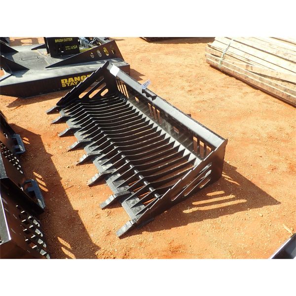 84" rock bucket w/teeth, fits skid steer loader