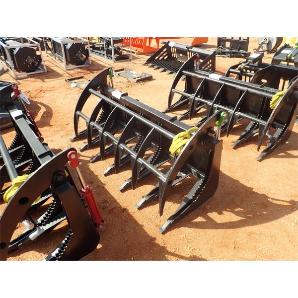 E-SERIES 72" root rake, fits skid steer loader